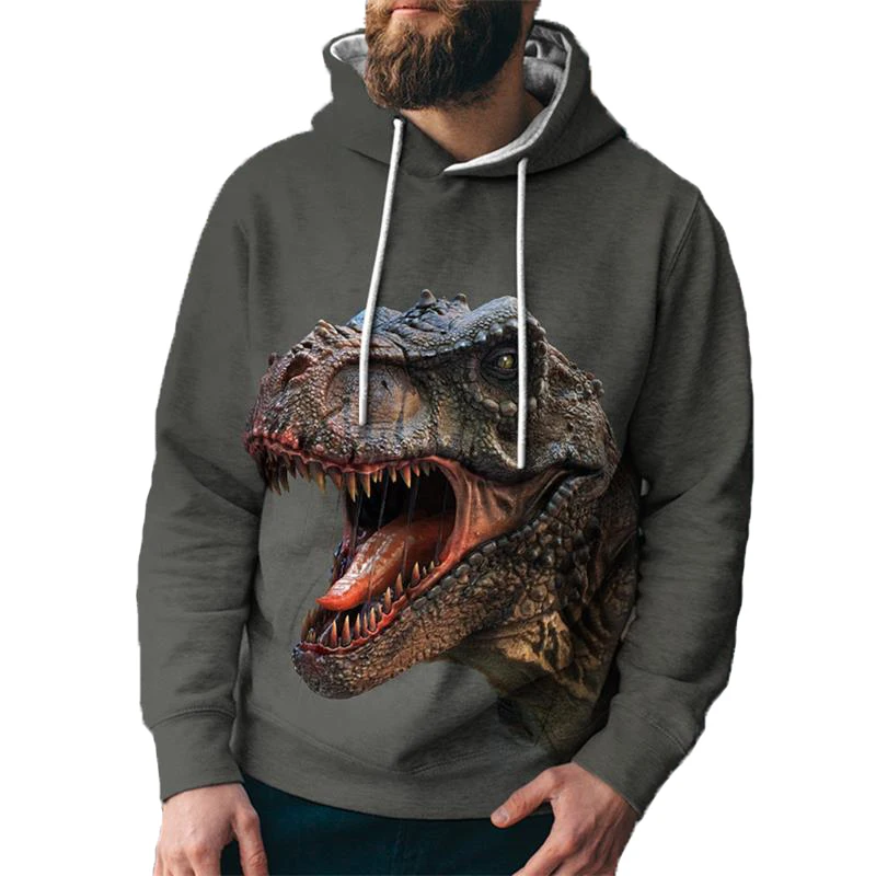 

Autumn 3d Printing Visual Dinosaur Hoodie Hoodie Pullover Sweater Sweat Homme Sportswear Fashion Spring and Autumn Men and Women