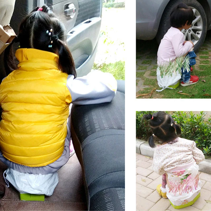 Orinal de papel plegable port&aacute;til para beb&eacute;, inodoro de entrenamiento, asiento de inodoro, orinal de emergencia-0