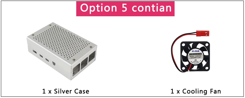 Raspberry Pi 4 Алюминиевый Чехол серебристый черный металлический корпус | Вентилятор охлаждения теплоотвод для Raspberry Pi 4 Модель B