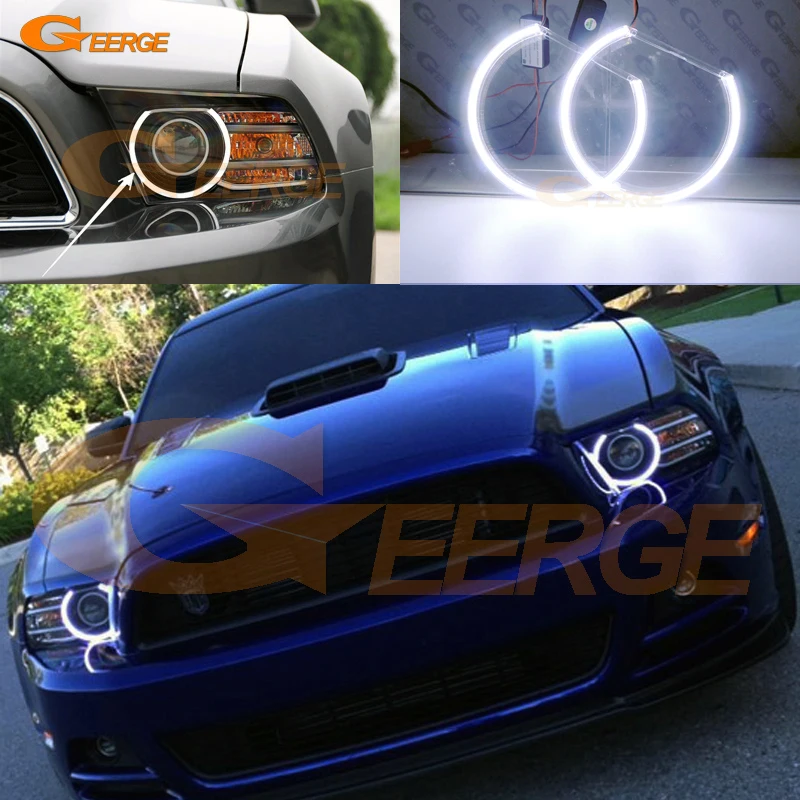 

For Ford Mustang 2013 2014 Excellent Ultra bright COB led angel eyes halo rings