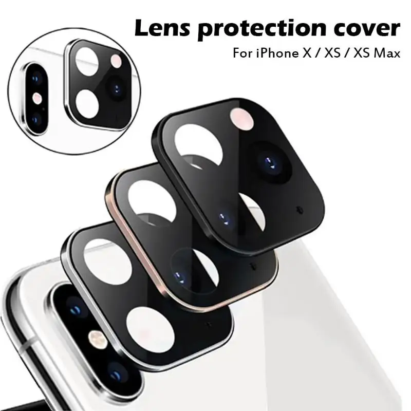 Металлический защитный чехол для Apple iPhone X XS MAX Seconds сменный 11 наклейка на объектив