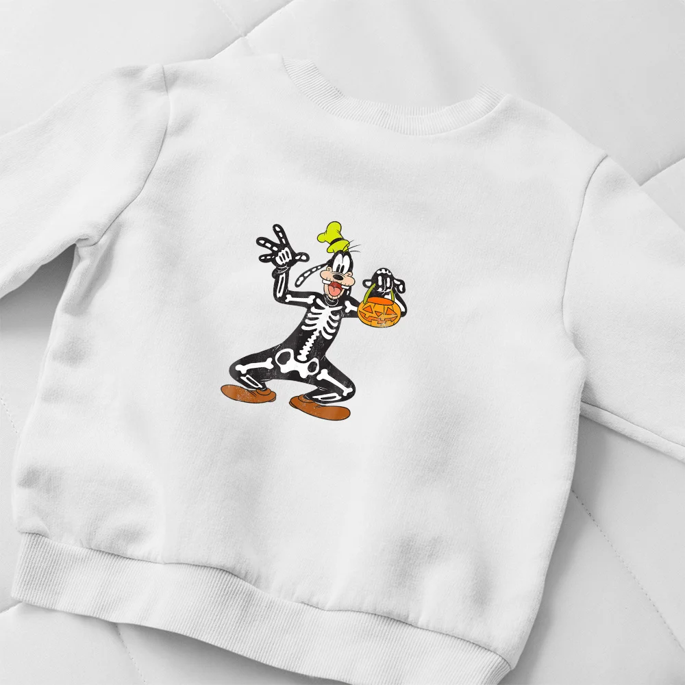 

Creative Goofy Printed Children's Boys Long Sleeve Tops Fashion Aesthetics Autumn White Baby Girl Pullover White Kids Sweatshirt