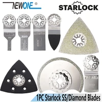 newone starlock 1pc stainless steeldiamond saw blades fit electric power oscillating tools multi tool renovator trimmer blades