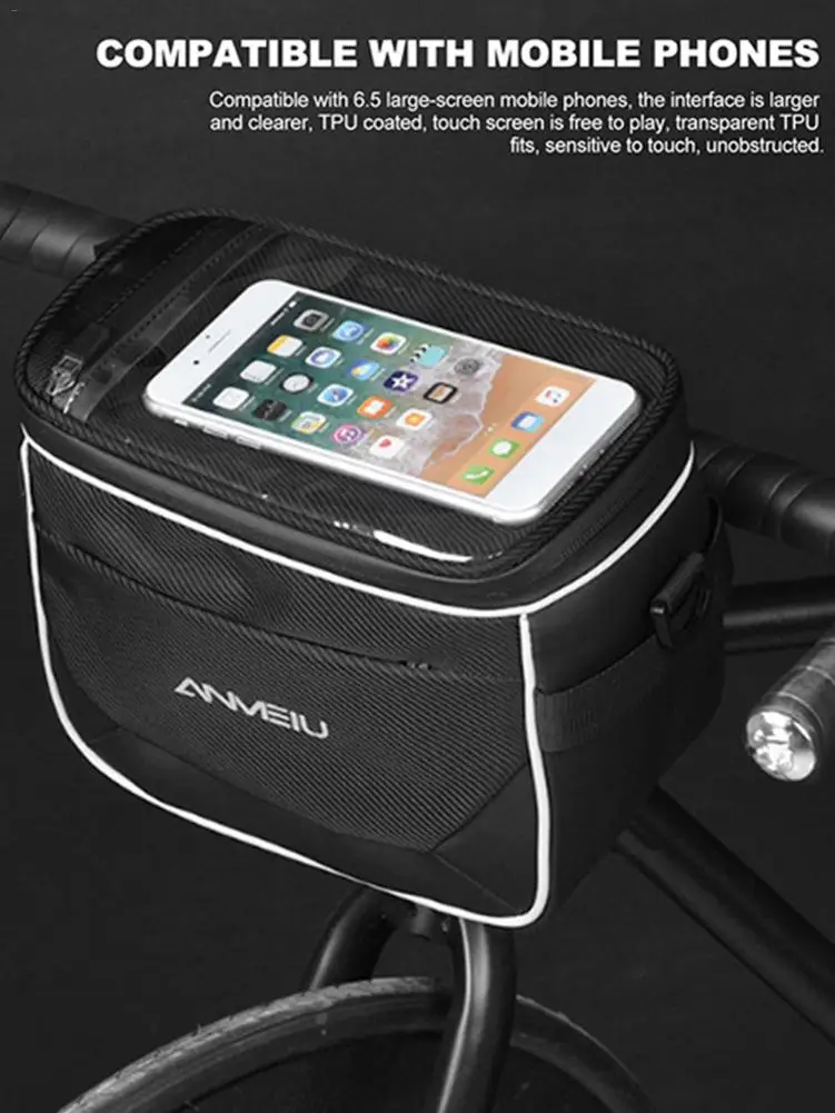 

Cycling Bicycle Front Bag MTB Bike Phone Holder Bike Handlebar Bag Large Capacity Bicycle Front Frame Bags Pannier