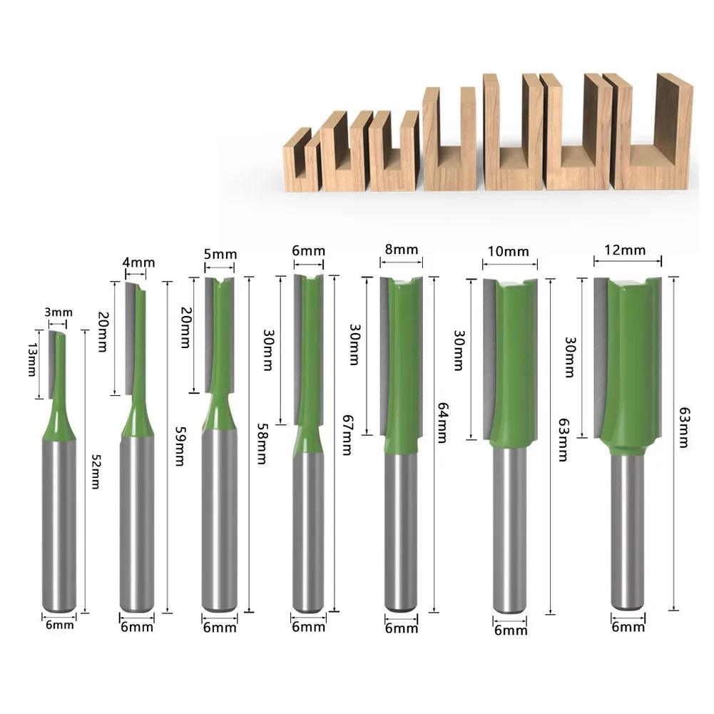 

6MM Router Bit Bit Carving Cutter Router Shank Single Straight Wood Hot Sale