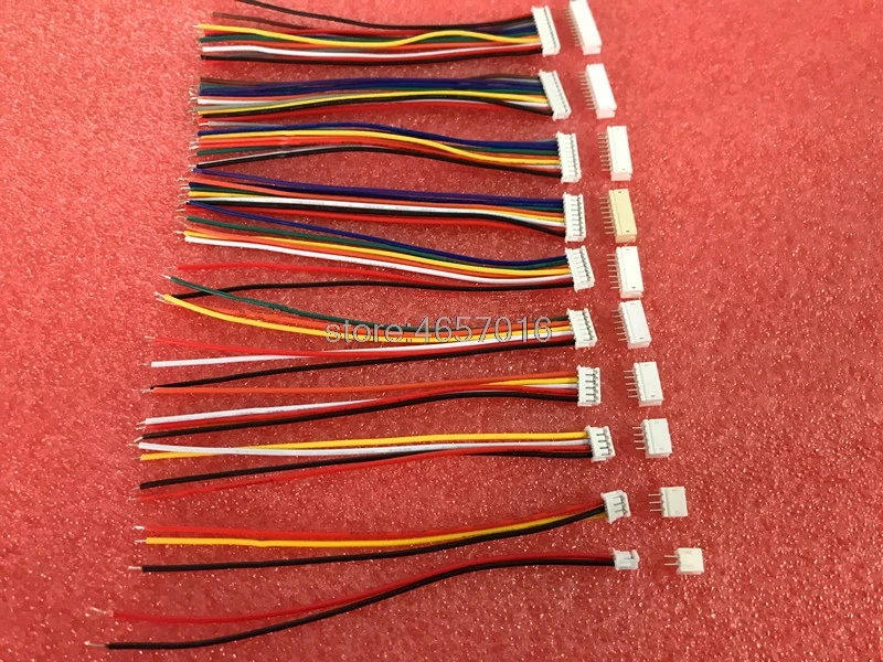 

20 комплектов PH 2,0 мм JST 2/3/4/5/6/7/8/9/10/12P контактный гнездовой провод, прямой штекер L:200 мм