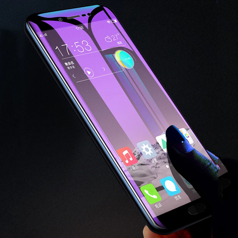 OriWood для Xiaomi Pocophone F1 полное покрытие анти-синий 9H закаленное стекло фиолетовый