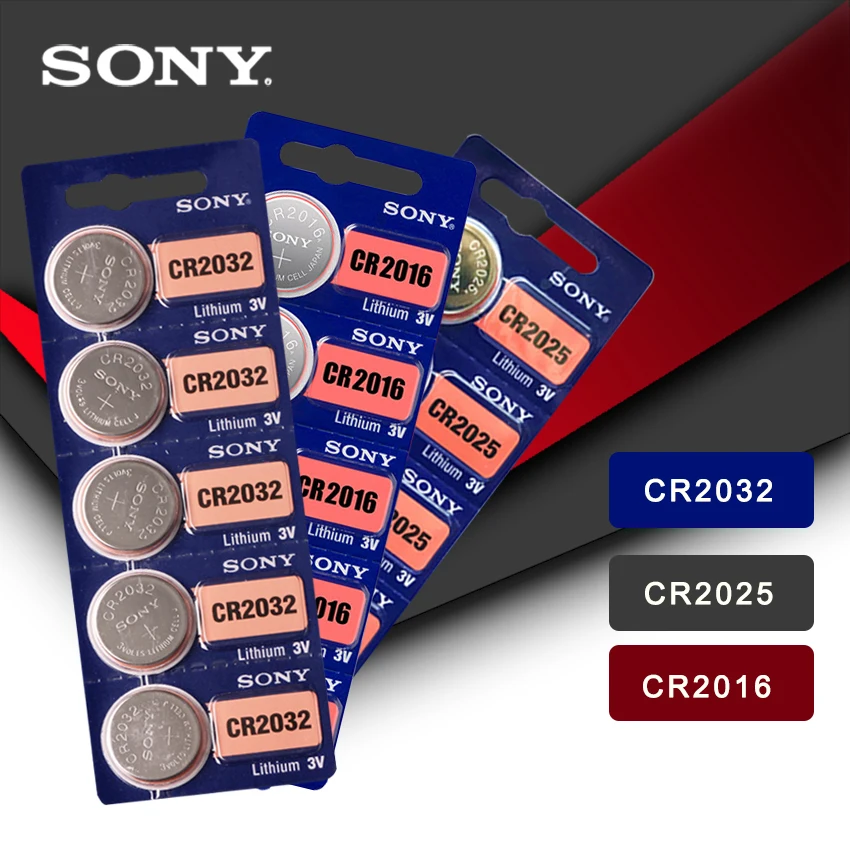 Кнопочные батарейки SONY cr2032 cr 2025 cr2016 3 в оригинальные для часов калькуляторов с
