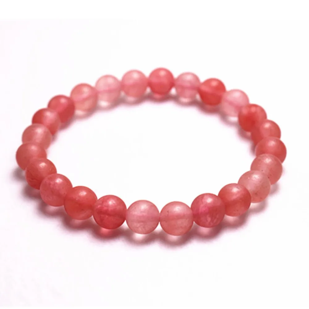 Мужские и женские браслеты из вишневого кварца с кристаллами|Бусины| |