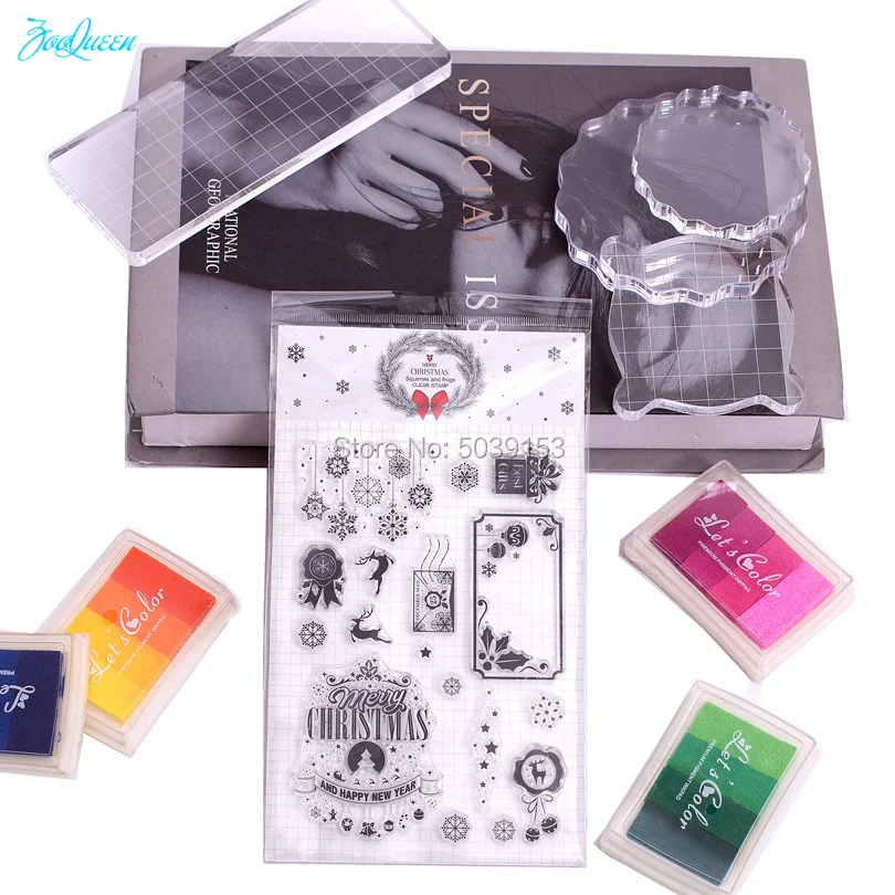 Звезда Снежная коробка прозрачные штампы для DIY Скрапбукинг/изготовление