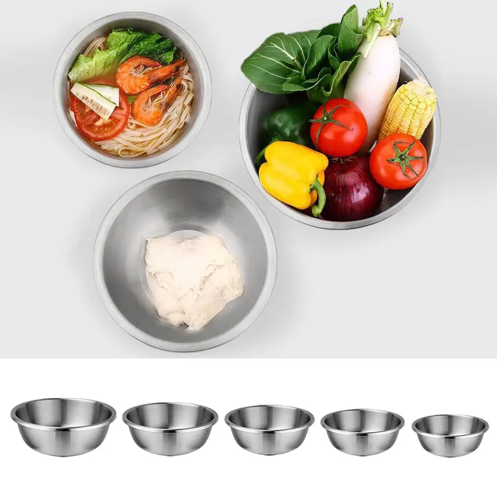 

Stainless Steel Stirring Bowls - Mirror Finish Nesting Bowl - Kitchen Supplies