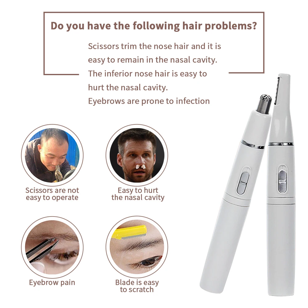 4 в 1 триммер для носа и ушей головка работающая от аккумулятора тример женщин