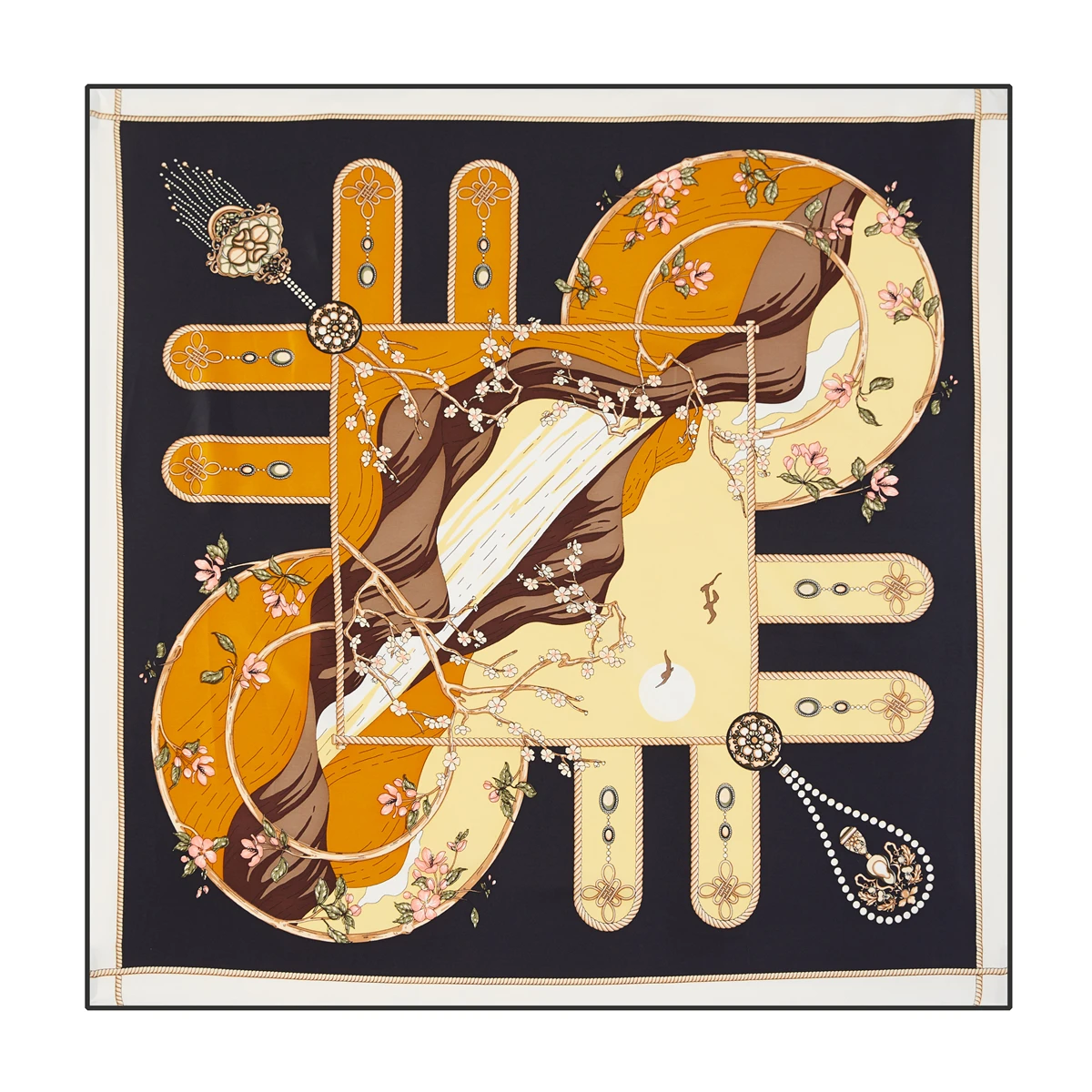 Роскошный брендовый шарф 90 см женские шарфы ручной работы свернутый Шелковый