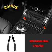 abs carbon fiber for ford edge 2018 2019 2020 car gear shift knob left and right guard frame cover trim sticker car styling 2pcs