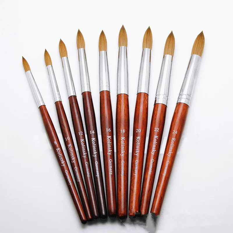 

Акриловая кисть для ногтей, хорошее качество, кисть из ворса норки, деревянная ручка, гель для наращивания, маникюрная кисть, инструменты дл...