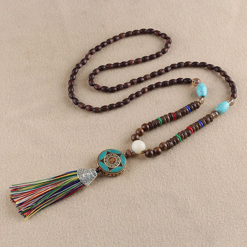 Унисекс ручная работа искусственное ожерелье в стиле бохо хиппи этнический