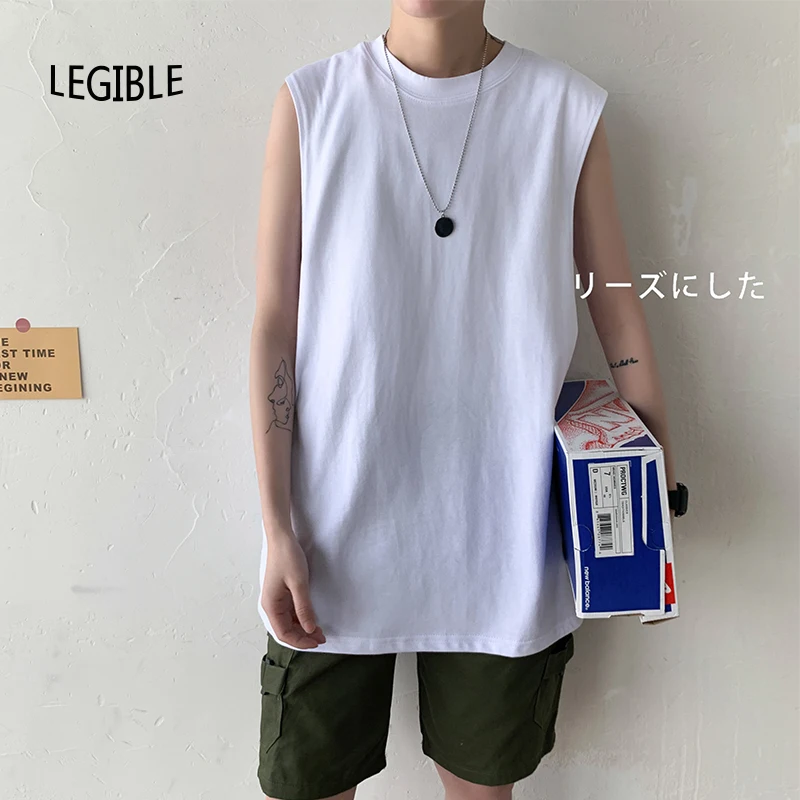 Мужская майка без рукавов повседневная однотонная лето 2020 | одежда