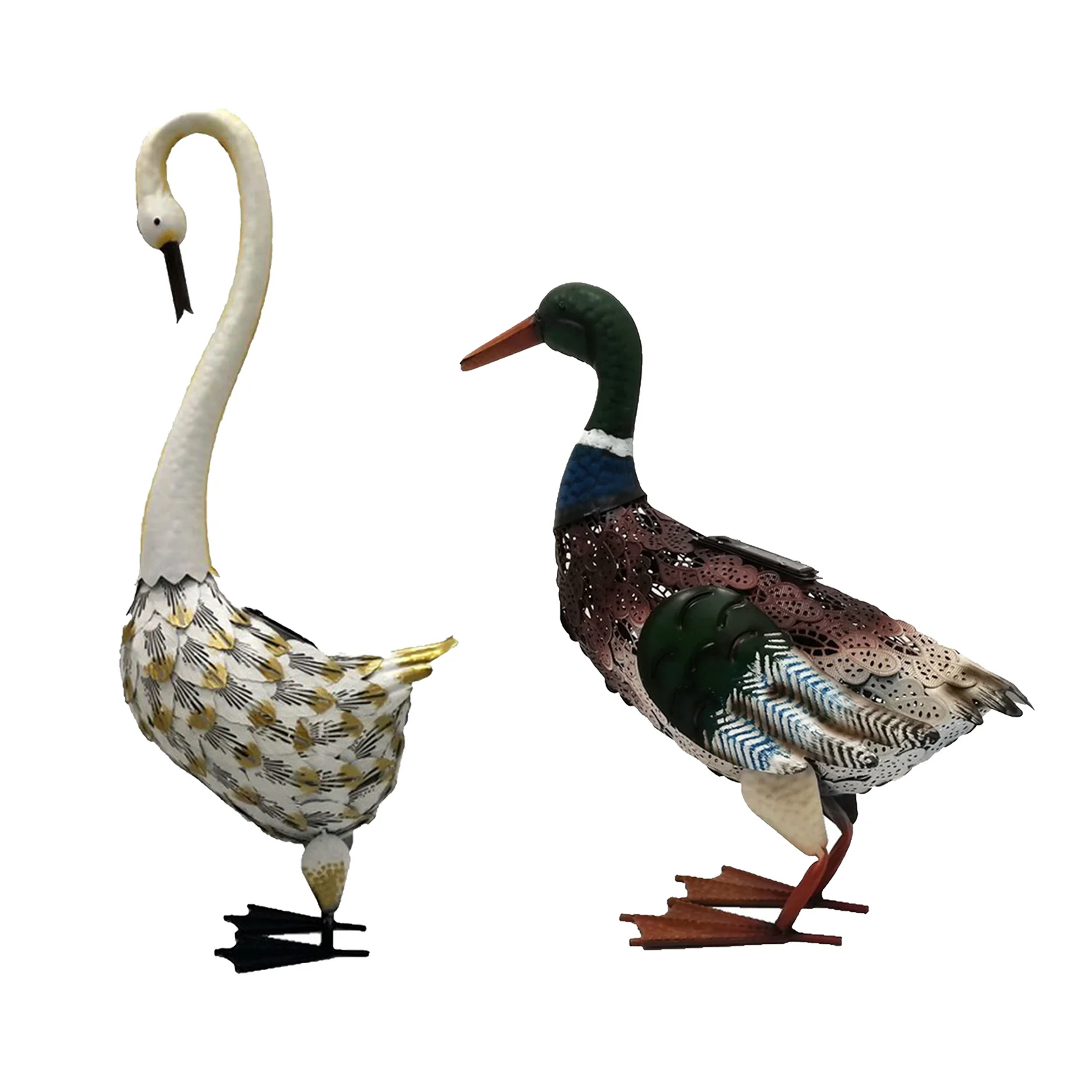 

Metal Art Solar Animal Statue Light Decor Sculptures Standing Pathway Patio