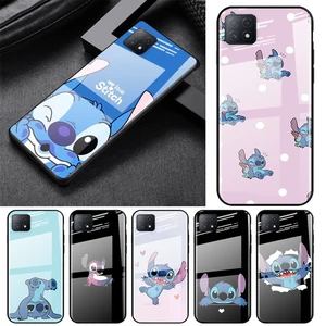 tempered glass cover lilo stitch for oppo a9 2020 a52 find x2 lite realme 7 7i 6 5 pro c3 xt phone case free global shipping