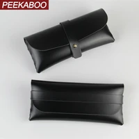 peekaboo woman glasses case pu leather logo custom packaging box for sunglasses men soft leather bag hand made drop shipping