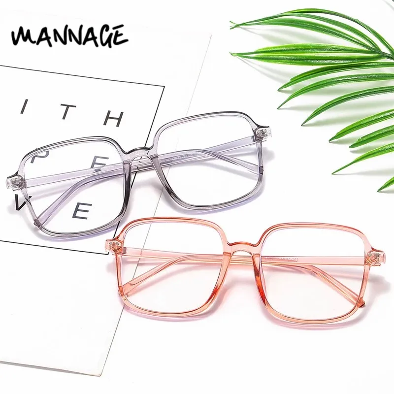 Женские очки с квадратной прозрачной оптикой Anti Blueray модные женские увеличенной