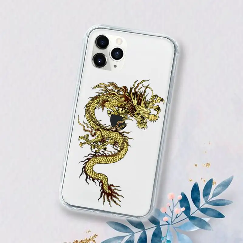 

Red Dragon Art Aesthetics Phone Case Transparent for iPhone 11 12 mini pro XS MAX 8 7 6 6S Plus X 5S SE 2020 XR
