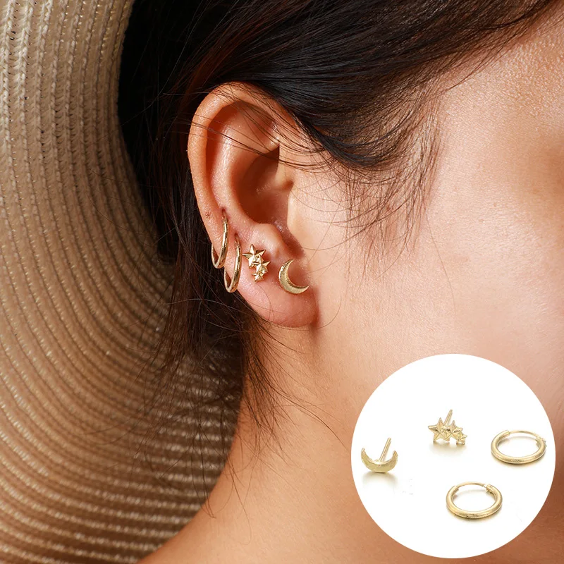 Женщин ювелирное изделие для ушей серьги гвоздики девочек модное колье с