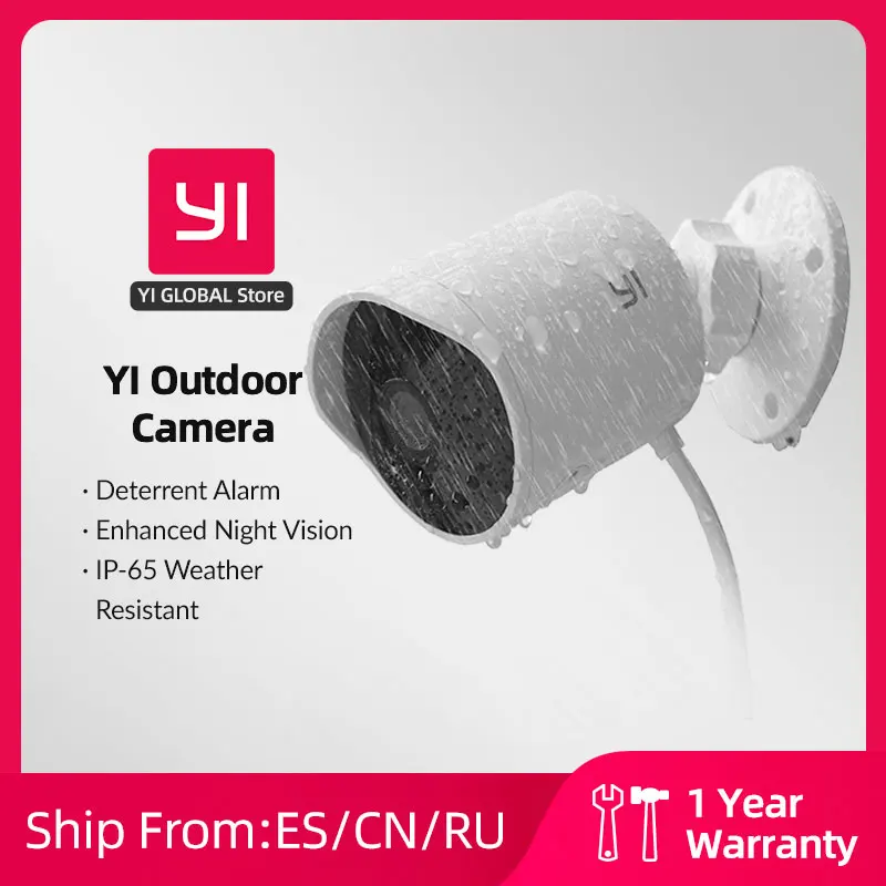 YI outdoor security camera 1080p cloud storage wifi 2.4G IP cam weatherproof infrared night vision motion detection home Cameras