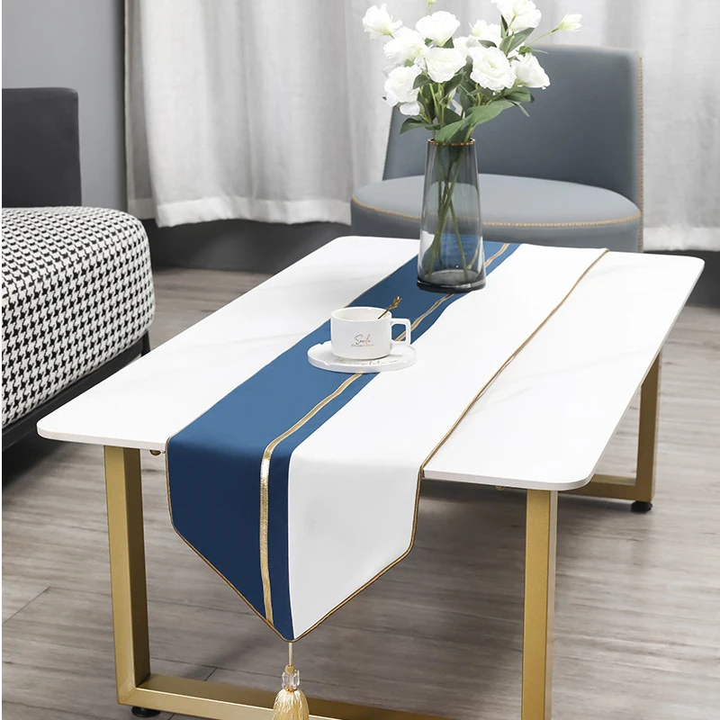 

Modern Light Luxury Fabric Table Runner Tea Flag Table Mat New Chinese Model Room Coffee Table Tea Table TV Cabinet with Cloth