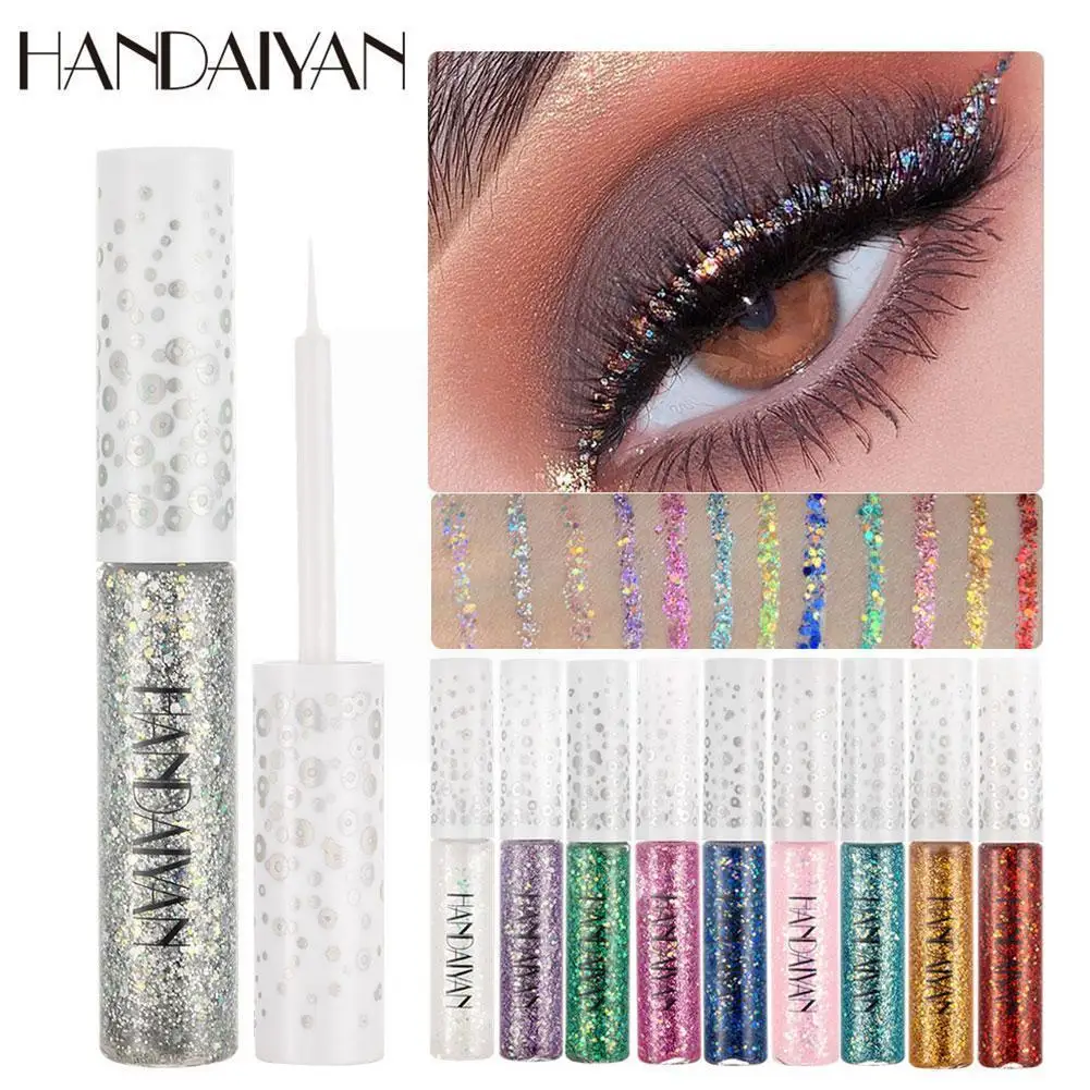 

Matte Color Eyeliner Kit Long Lasting Waterproof Eye Makeup Shiny Liquid D3W3 Sequined Eyeshadow Liner Pen Cosmetics T1C5