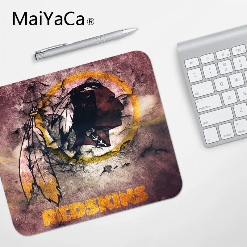 No Lock Edge18x22cm MaiYaCa игровой коврик для мыши Вашингтон Редскинз по индивидуальному заказу Ноутбук игровой резиновый коврик для мыши PC компьютер игровой коврик для мыши - Цвет: No Lock Edge18x22cm