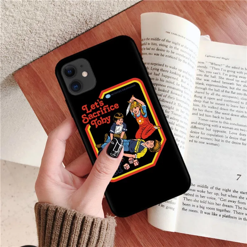 T7920 Funny Halloween Satan Vintage Let's Summon Demons Graphic Black silicone Phone Case For iPhone XR X XS 11 Pro Max 8 7 6 6S Plus - Цвет: T7920