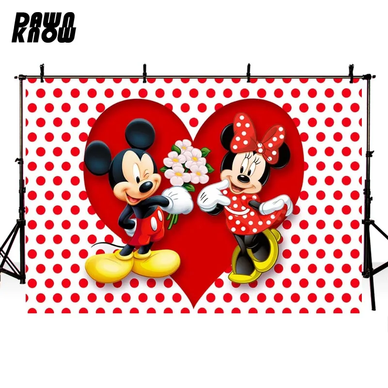 Детские вечерние фоны с изображением мышки из мультфильма для фотосъемки на день