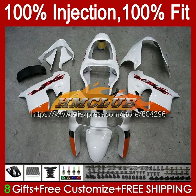 

Инжекционный корпус для KAWASAKI ZX 9R ZX900 ZX-9R ZX9R 02 03 83No.23 Оранжевый Белый ZX9 R ZX 9 R 900 CC 900CC 2002 2003 OEM обтекатели