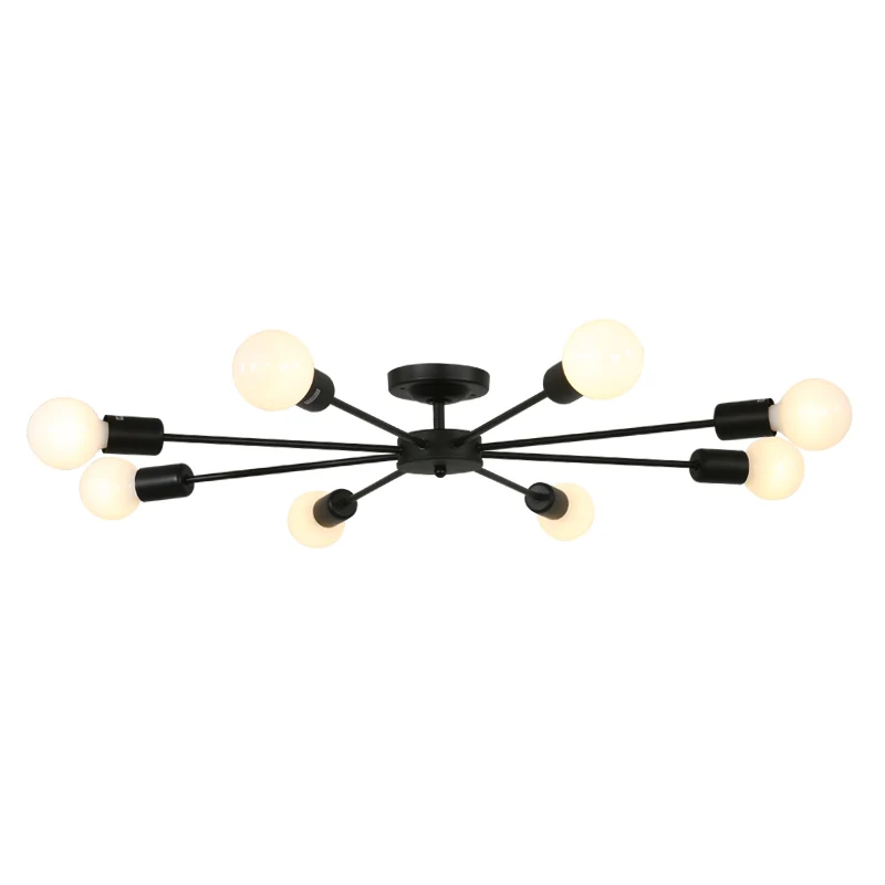 

Modern personality bedroom lamp creative ceiling lamp study simple Nordic lighting wrought iron lamp for dining room living room