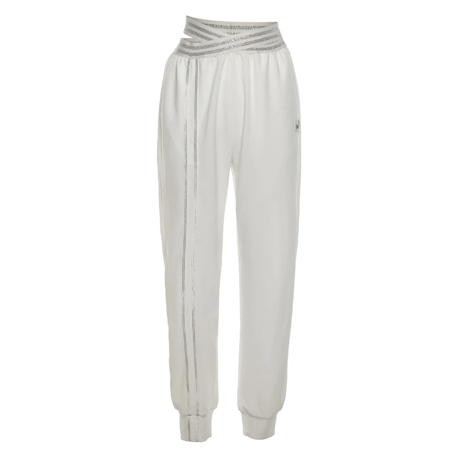 

Sylcue Summer small fairy high waist cut out lounge trousers sports lounge trousers simple fit Soft Comfortable wild pants