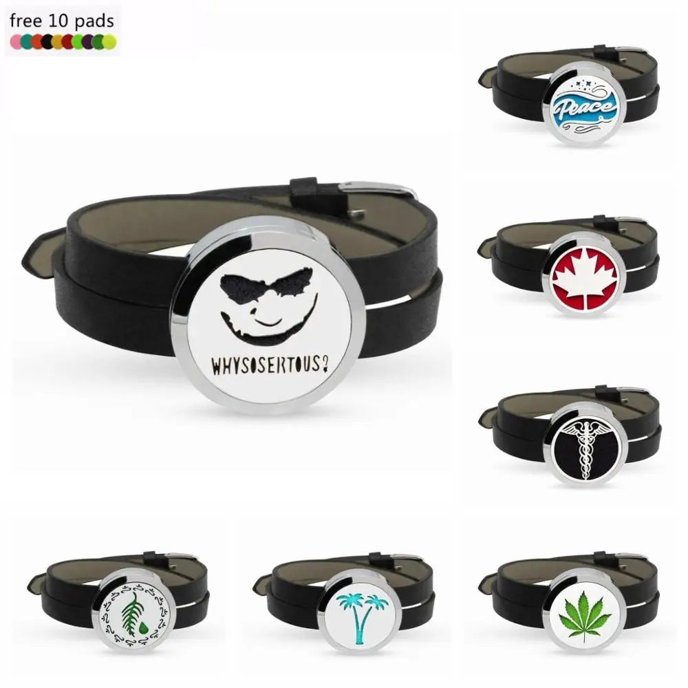 Браслет из нержавеющей стали с диффузором эфирного масла 30 мм 7 цветов | Украшения