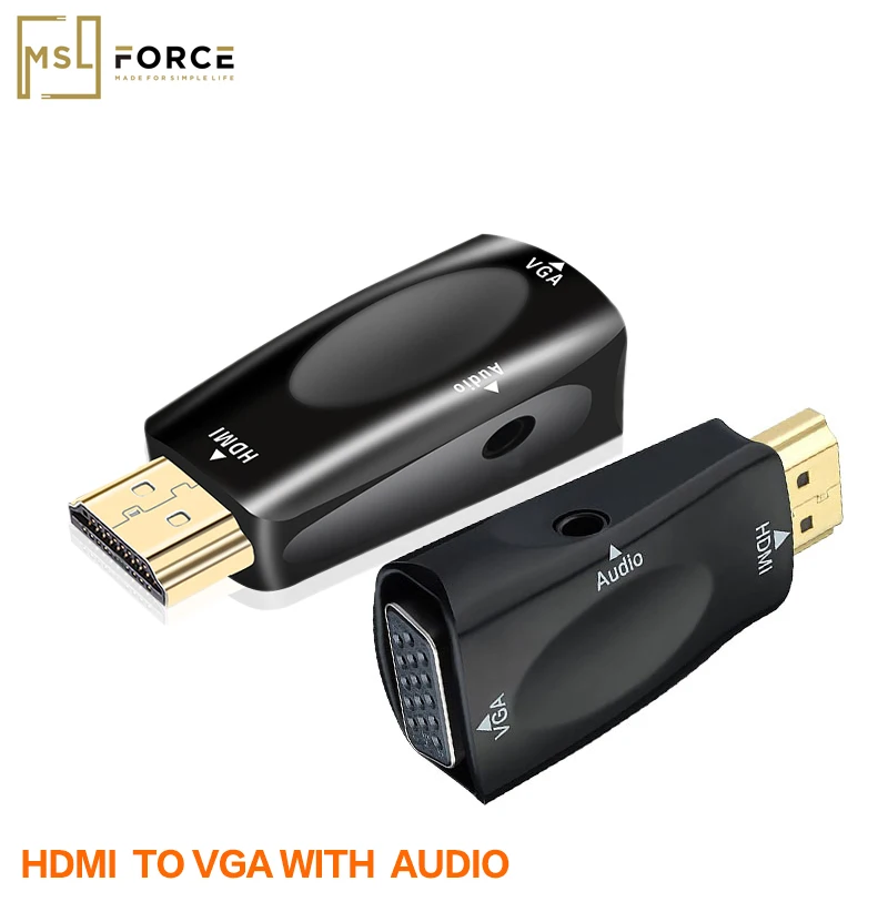 1080P HDMI в VGA конвертер адаптер с аудио для ноутбука Dell ПК проектор HDTV PS4 Xbox STB Blu Ray