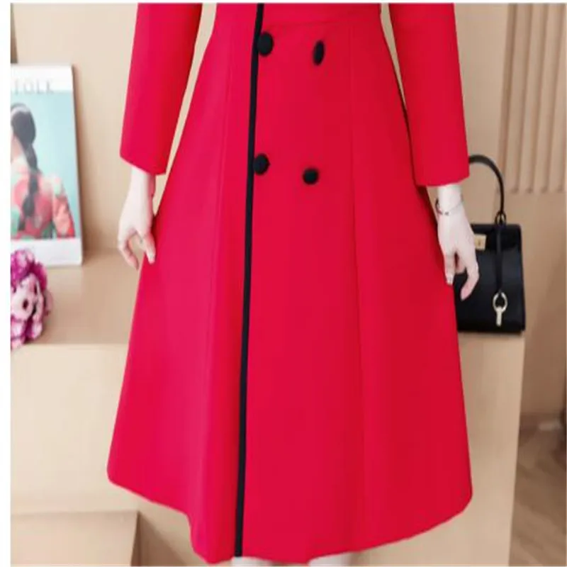 

Elegant Women A-Line Dress Spring Plus Size 5XL 2020Fashion Women Dress V-Neck Button Knee-Length Long Sleeve Women Clothes H426