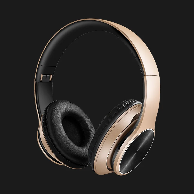 Gold Hi-fi стерео Беспроводная гарнитура перезаряжаемые беспроводные наушники Bluetooth наушники-вкладыши Складная гарнитура с микрофоном - Цвет: Gold