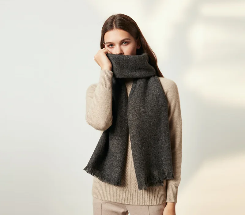 

Autumn and Winter 2019 New Air Conditioning Room of Hollow Wool Lady Scarf Office Ultra-large Cashmere Shawl dual-purpose scarf