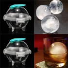 4 шт. Форма для Круглый лед кубики льда мяч Форма 3D пресс-форма Набор для изготовления льда пресс-форм для коктейля виски 