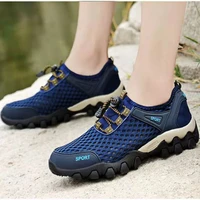 2021 summer men net shoes breathable mesh surface lightweight non slip hiking shoes outdoor wading shoes casual sports men shoes