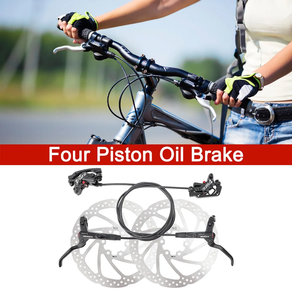 

M4 MT420 Bicycle Brake Hydraulic Disc Brake 800 1400mm MTB Mountain Clamp Brakes with Brake Rotor+Bolts