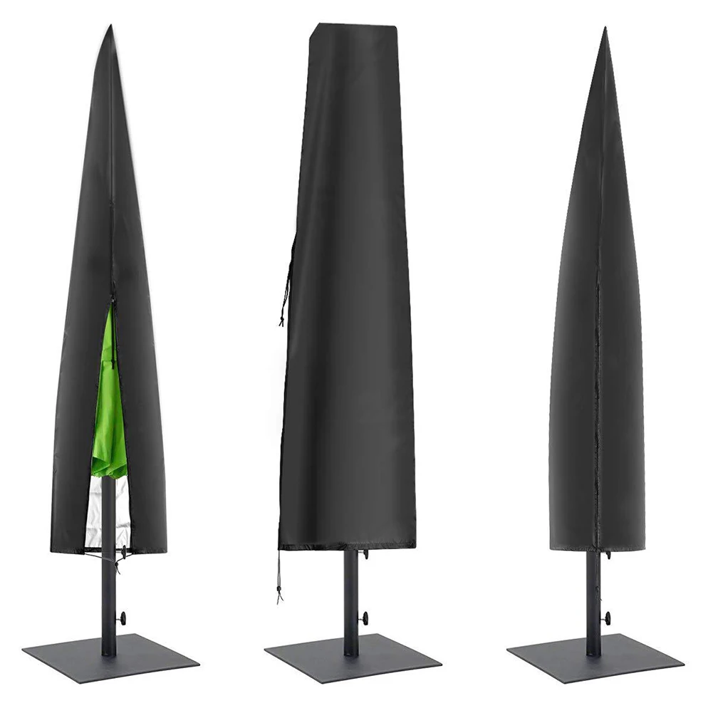 

Umbrella Covers Patio Waterproof Market Parasol Covers With Zipper For Outdoor Umbrellas 195*(26-55)CM