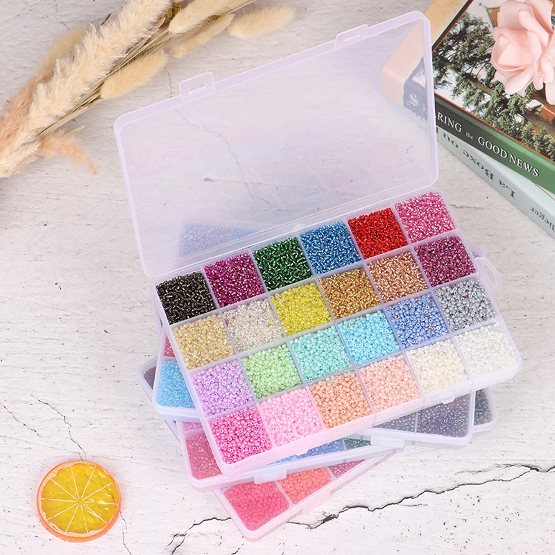 

2mm Glass Beads Round Beads For DIY Bracelet Necklace Jewelry Accessories 24 Colors