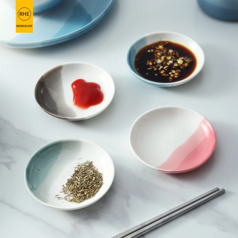 RHE Европейская керамическая тарелка для соуса десертная гарнира кухонная посуда