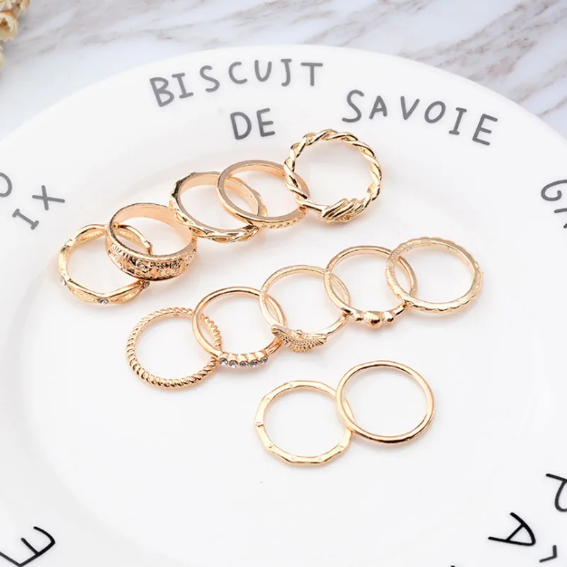 Женское Винтажное кольцо SexeMara подарочное Ювелирное Украшение золотого цвета в вечерние ле панк 12