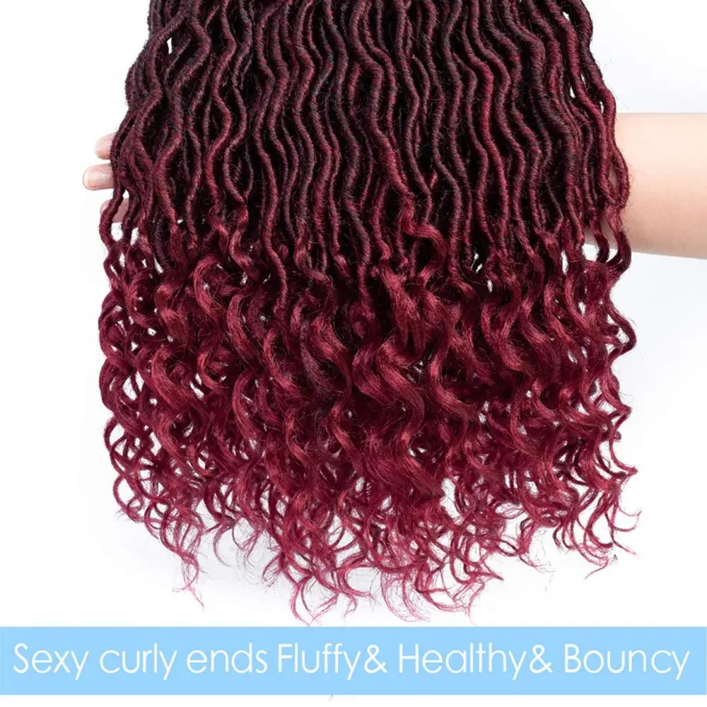 Goddess Locs вязанные крючком волосы искусственные локоны в стиле Crochet предварительно
