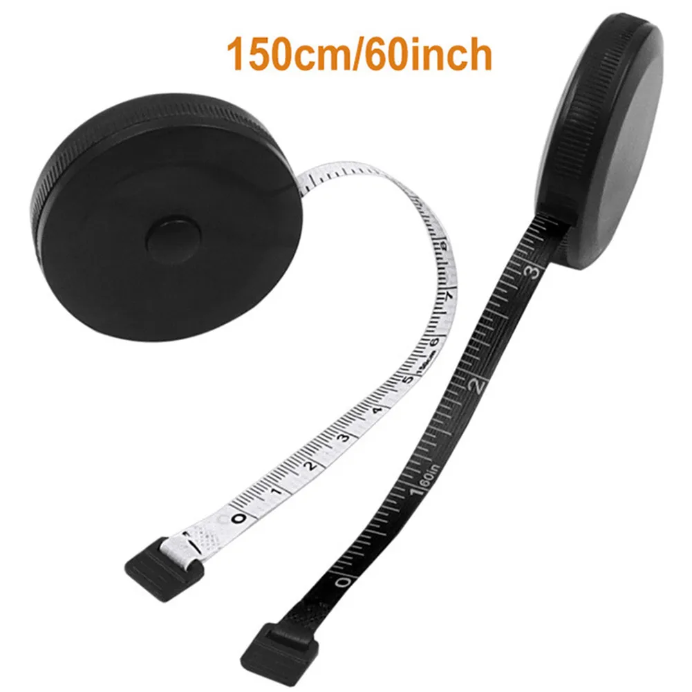 

0-150cm\\\\\\\\0-60 Inches Telescopic Tape Measure 3pcs Black/white Cloth Tailor